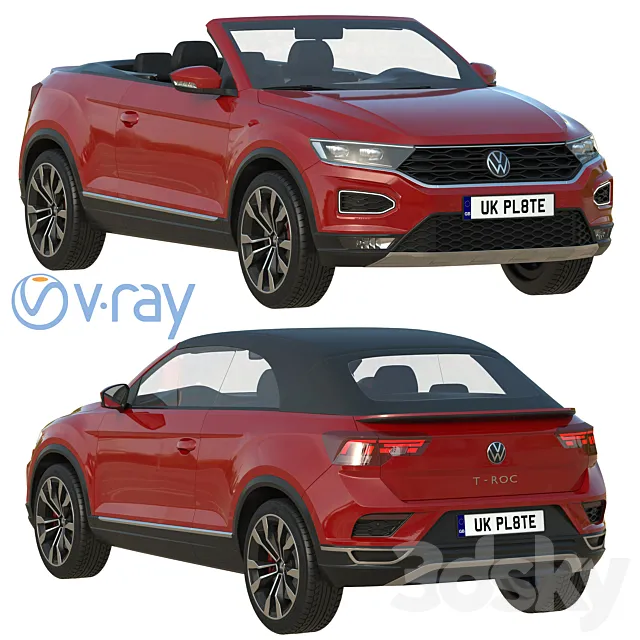 Volkswagen T-Roc Cabriolet 3D Model