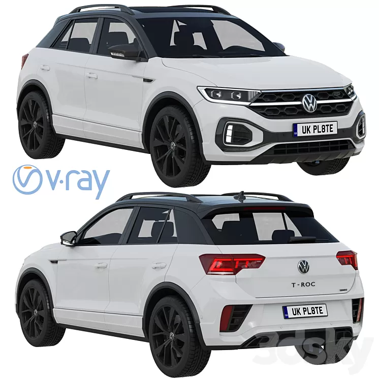 Volkswagen T-Roc R-line 2022 3D Model Free Download