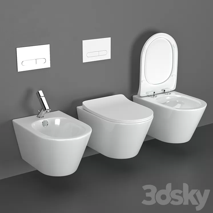 Volle Aiva Bidet & Rimless 3D Model