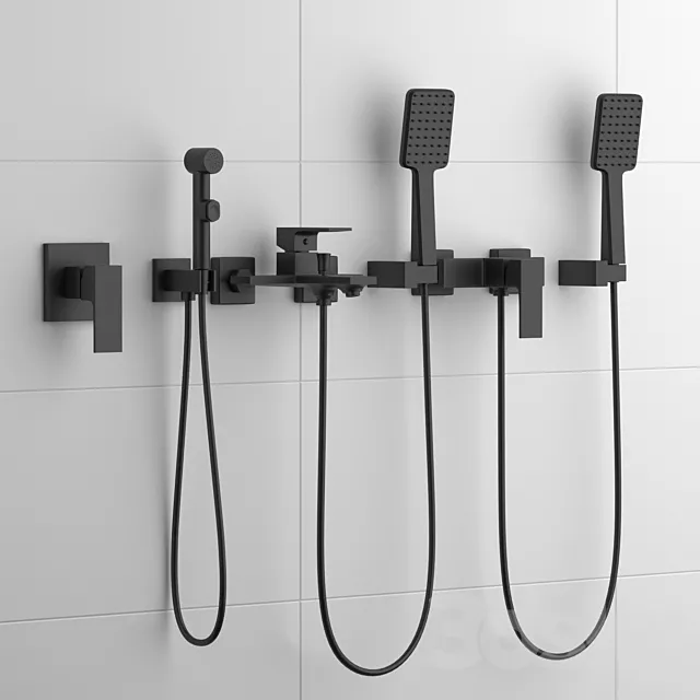 Volle De La Noche shower faucet set 3D Model