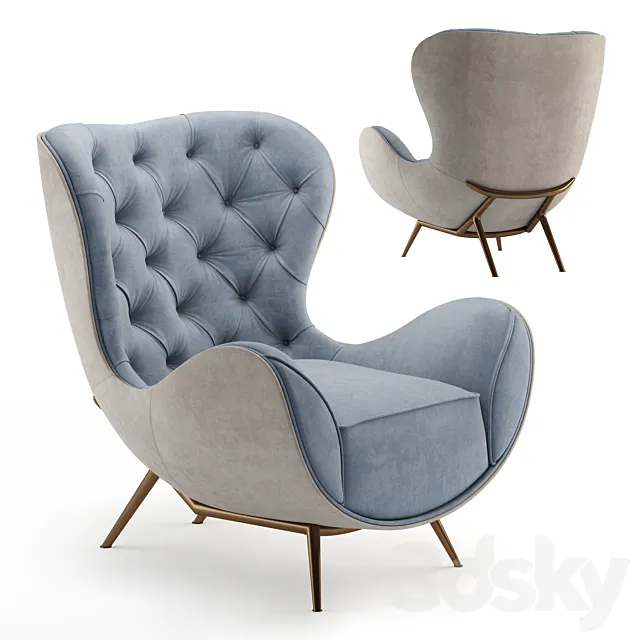 VOLPI MARION armchair 3D Model VOLPI MARION armchair 3D Model