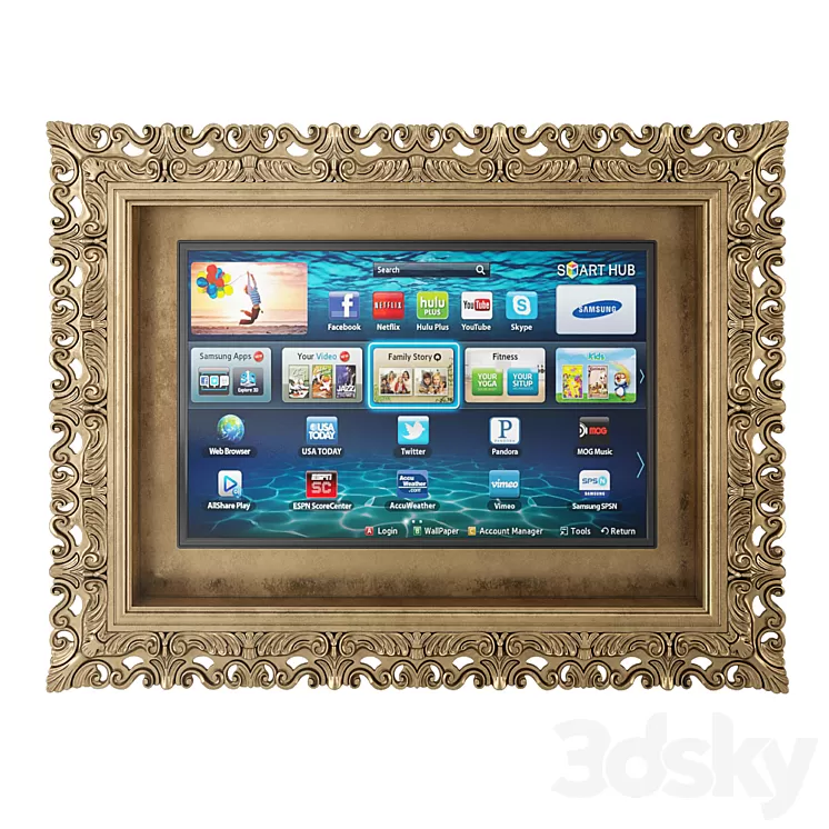 Volpi TV frame 3D Model