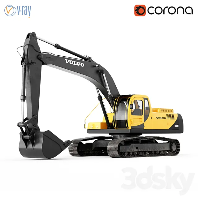 Volvo EC290 Excavator 3DModel