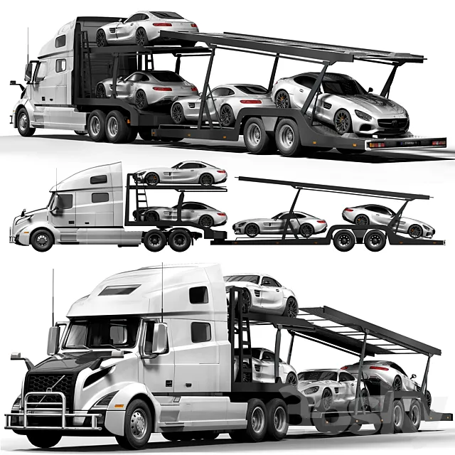 volvo vnl _ benz gt 3D Model