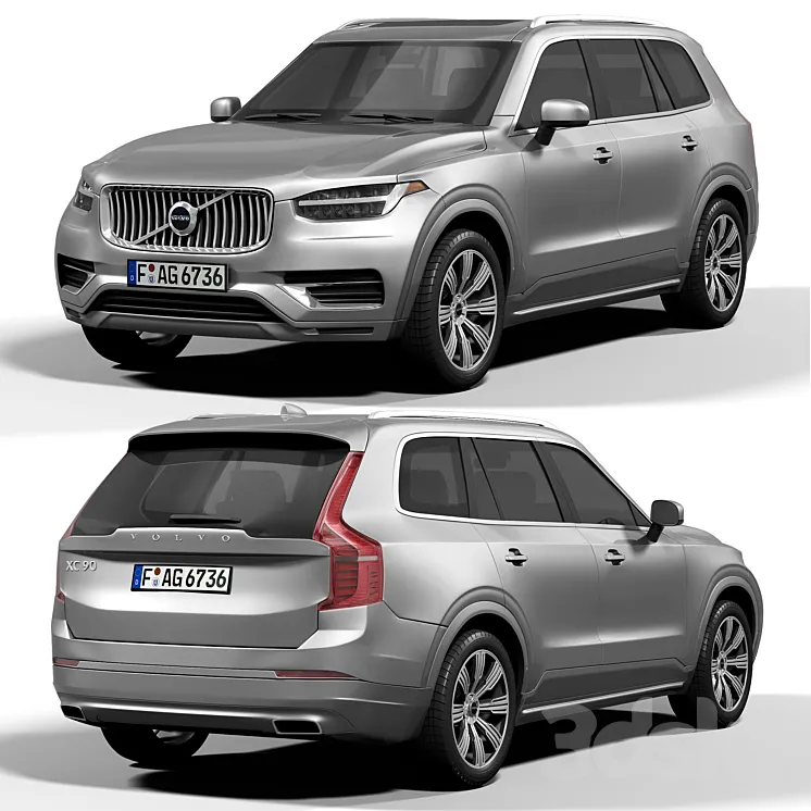 VOLVO XC90 2022 3D Model Free Download