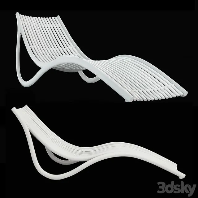 Vondom Ibiza Sun Lounger by Eugeni Quitllet 3D Model Vondom Ibiza Sun Lounger by Eugeni Quitllet 3D Model