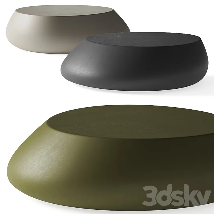 Vondom Stone Coffee Tables 3D Model Free Download