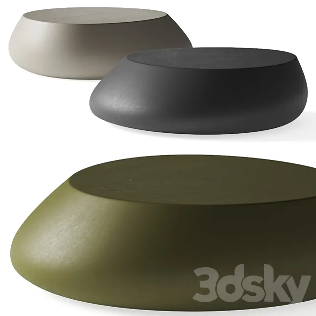 Vondom Stone Coffee Tables 3DModel Vondom Stone Coffee Tables 3DModel