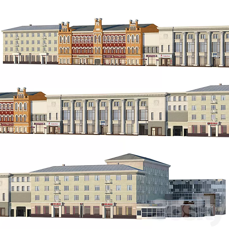 Voronezh. Revolution Prospect 3D Model