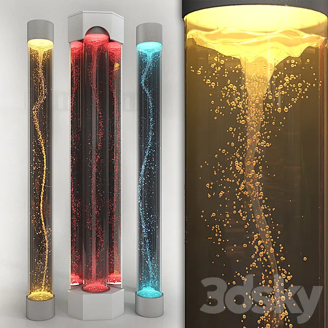 Vortex columns 3D Model Vortex columns 3D Model