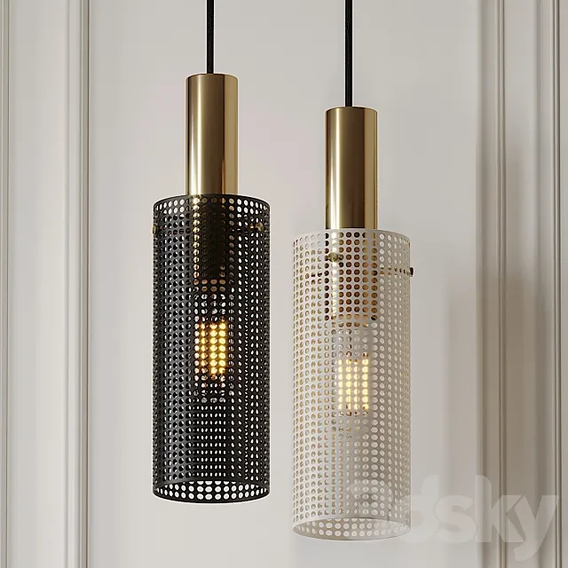 Vouge Small Pendant Lamp by Rubn 3D Model Vouge Small Pendant Lamp by Rubn 3D Model