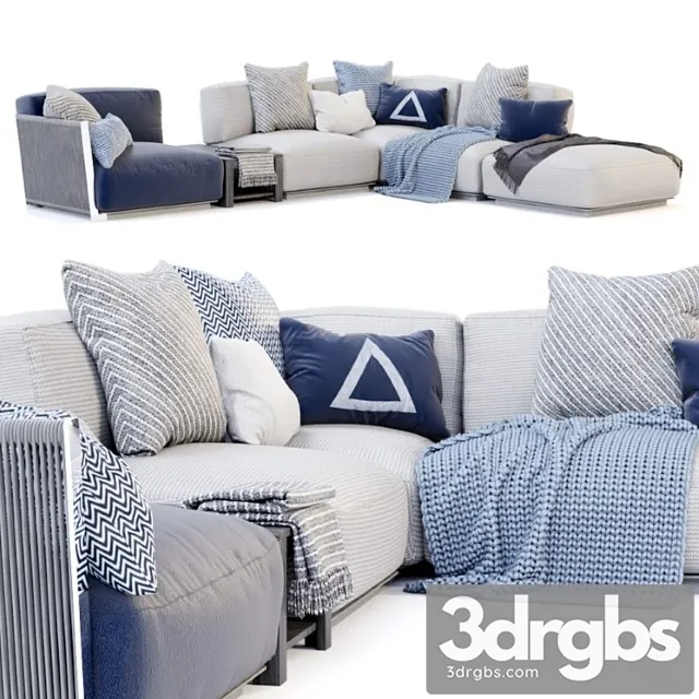 Vulcano Flexform Outdoor Sofa 5 3D Model Download Vulcano Flexform Outdoor Sofa 5 3D Model Download