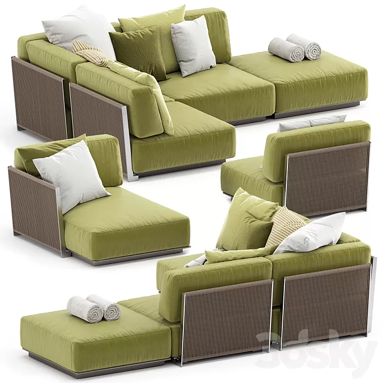 VULCANO OUTDOOR SOFA SET by FLEXFORM 3D Model