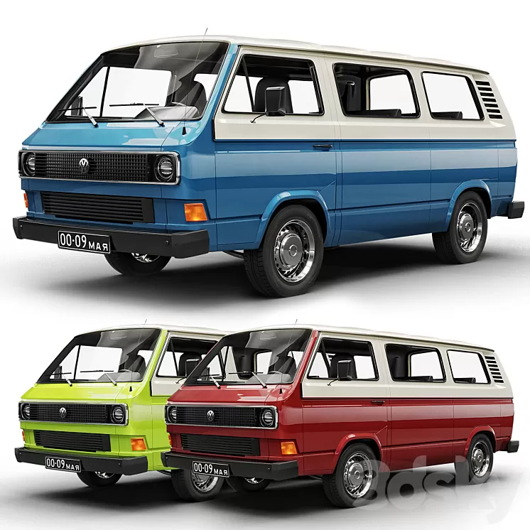 VW Transporter T3 3D Model Free Download