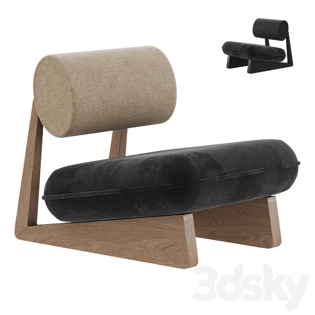 Wabi armchair by NOS furniture 3D Model Wabi armchair by NOS furniture 3D Model