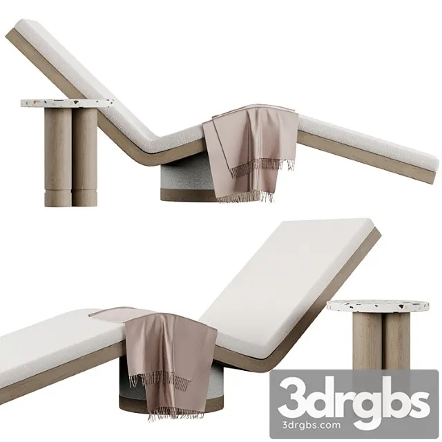 Wabi-ji-style recliner and side table Wabi-ji-style recliner and side table