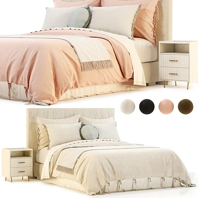 Wabi Sabi Bed 3D Model Wabi Sabi Bed 3D Model