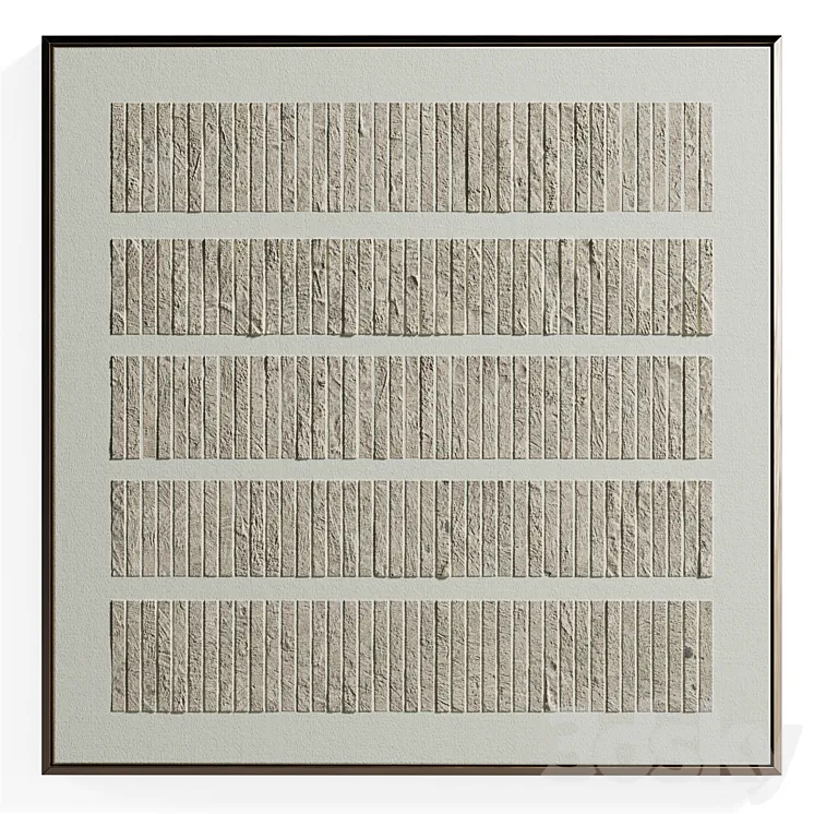 Wabi-Sabi minimalist painting 3D Model Free Download