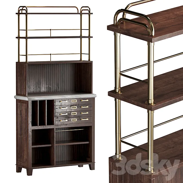 Waiter station for restaurant cafe 3D Model