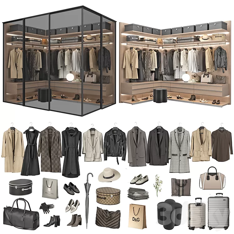 Walk-in Closet 98 part 7 3D Model Free Download Walk-in Closet 98 part 7 3D Model Free Download