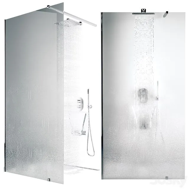 Walk-in shower Ravak 3D Model Walk-in shower Ravak 3D Model
