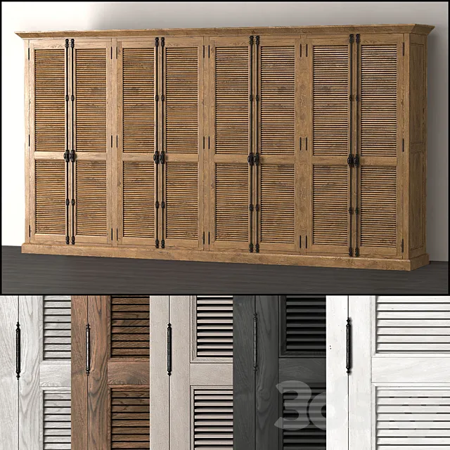 Walk-in wardrobe eight-door SHUTTER DREW 3D Model Walk-in wardrobe eight-door SHUTTER DREW 3D Model
