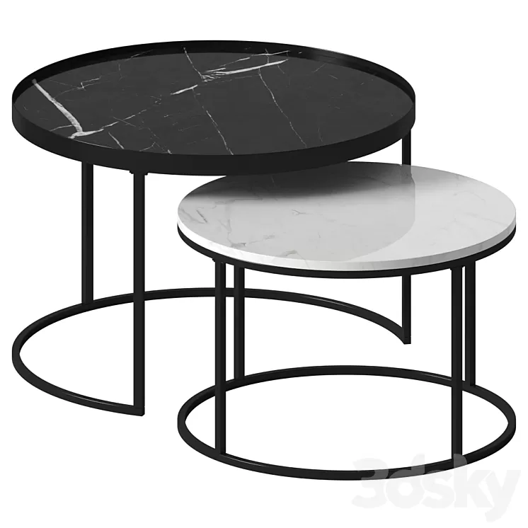 Walker Edison – Round Coffee Tables 3D Model Free Download Walker Edison – Round Coffee Tables 3D Model Free Download