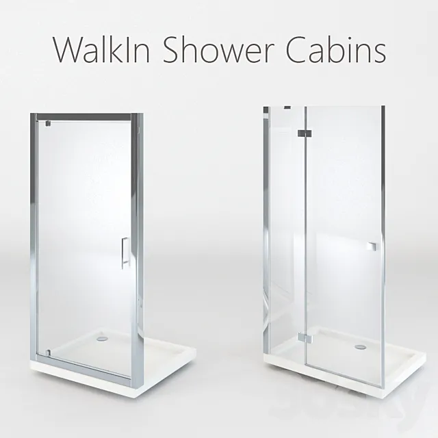 WalkIn Shower Cabins 3D Model WalkIn Shower Cabins 3D Model