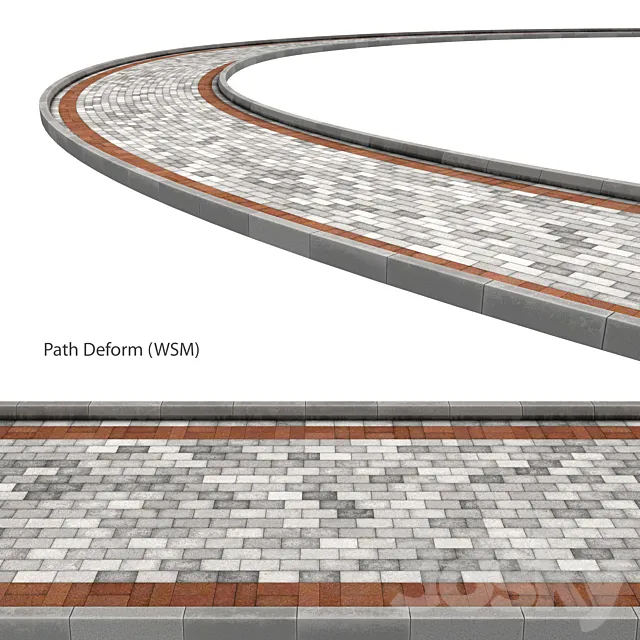 Walkway (PathDeform) 3D Model Walkway (PathDeform) 3D Model