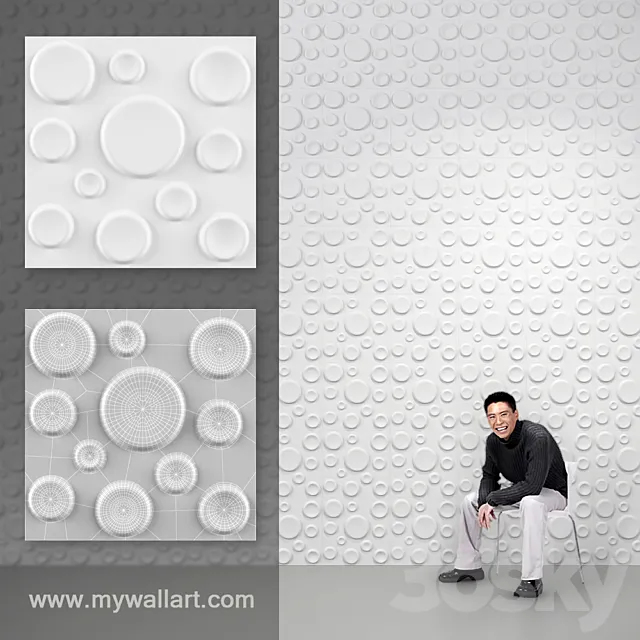 Wall 3d panels “Craters” 3D Model Wall 3d panels “Craters” 3D Model