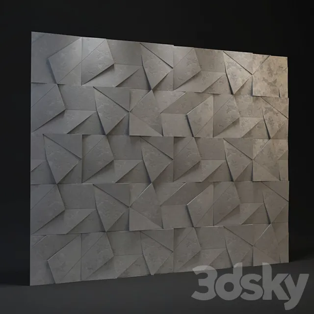 Wall abstract 3D panel 3D Model