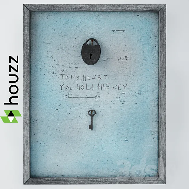 Wall Art _ Key to My Heart _ 3DModel Wall Art _ Key to My Heart _ 3DModel