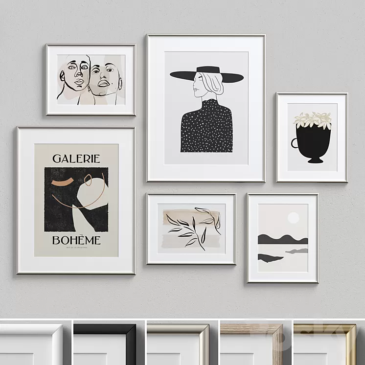 Wall Art Set-13 3D Model Wall Art Set-13 3D Model