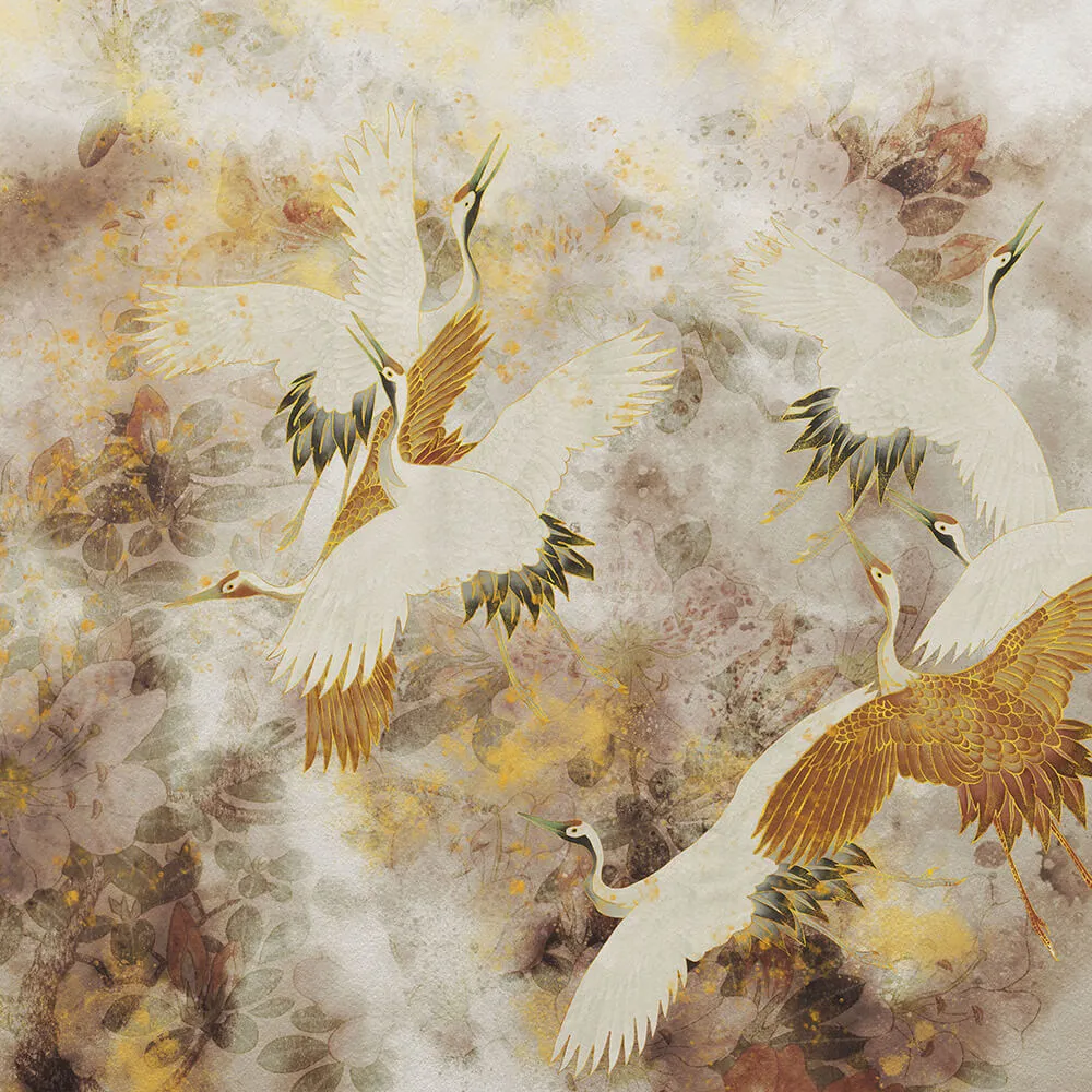 Wall Art – Wallpaper Beige Tsuru 3D Model Wall Art – Wallpaper Beige Tsuru 3D Model