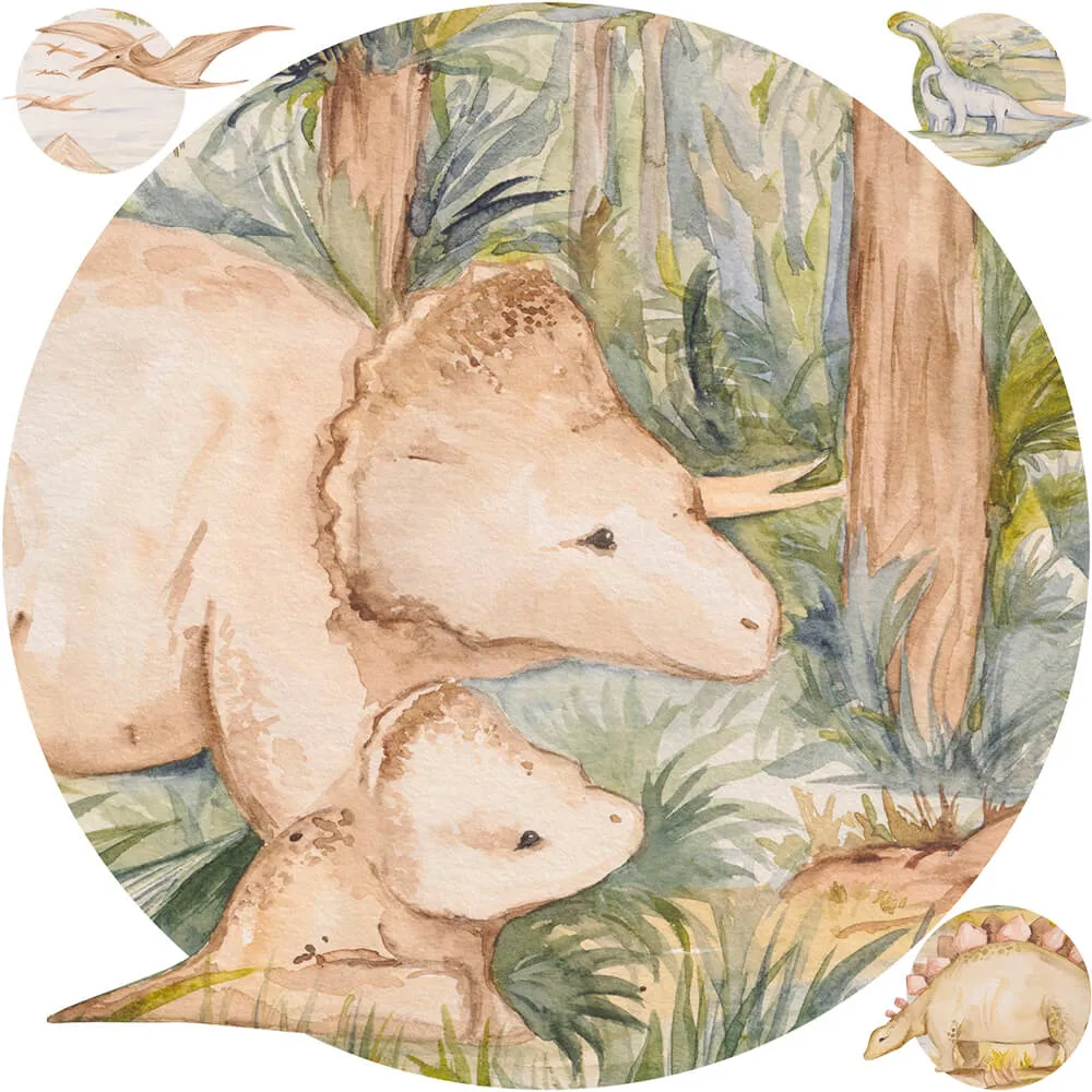 Wall Art – Wallpaper Dino Story 2 round 3D Model Wall Art – Wallpaper Dino Story 2 round 3D Model