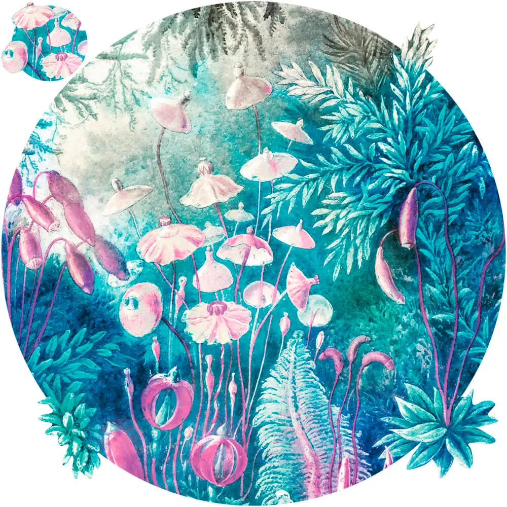 Wall Art – Wallpaper Fairytale Blue round 3D Model Wall Art – Wallpaper Fairytale Blue round 3D Model