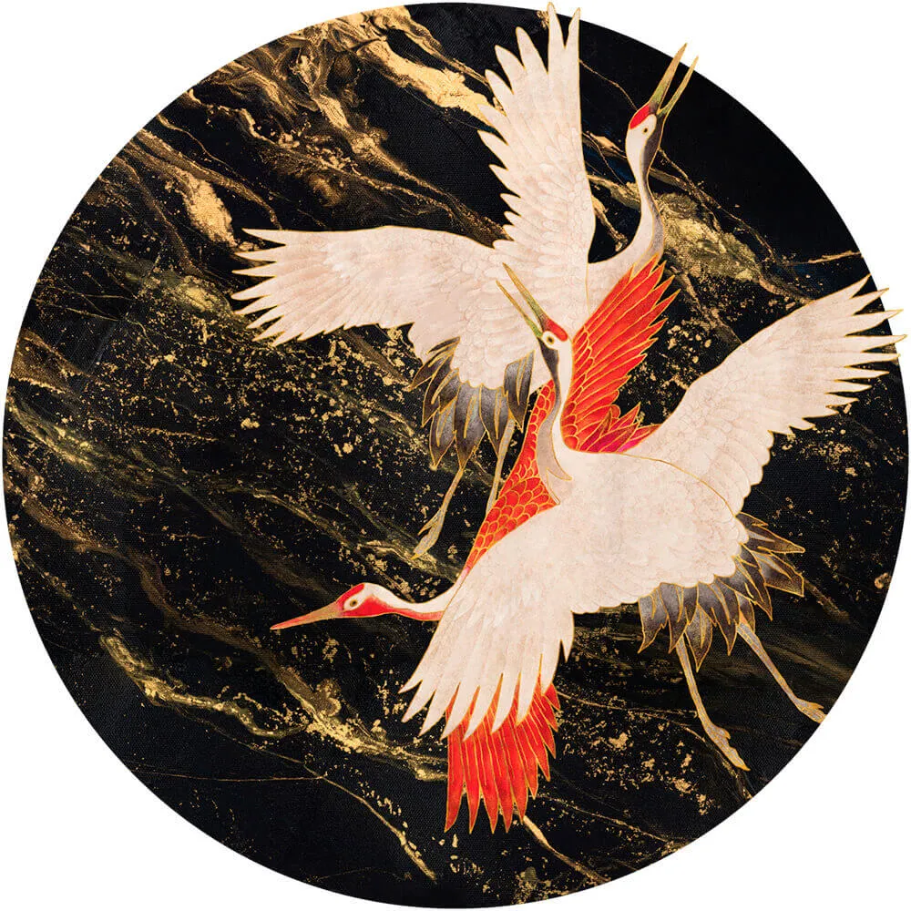 Wall Art – Wallpaper Glory Tsuru round 3D Model Wall Art – Wallpaper Glory Tsuru round 3D Model