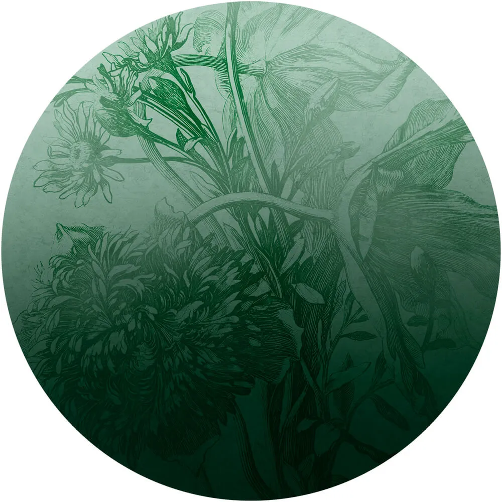 Wall Art – Wallpaper Green Ombre Flower round 3D Model Wall Art – Wallpaper Green Ombre Flower round 3D Model