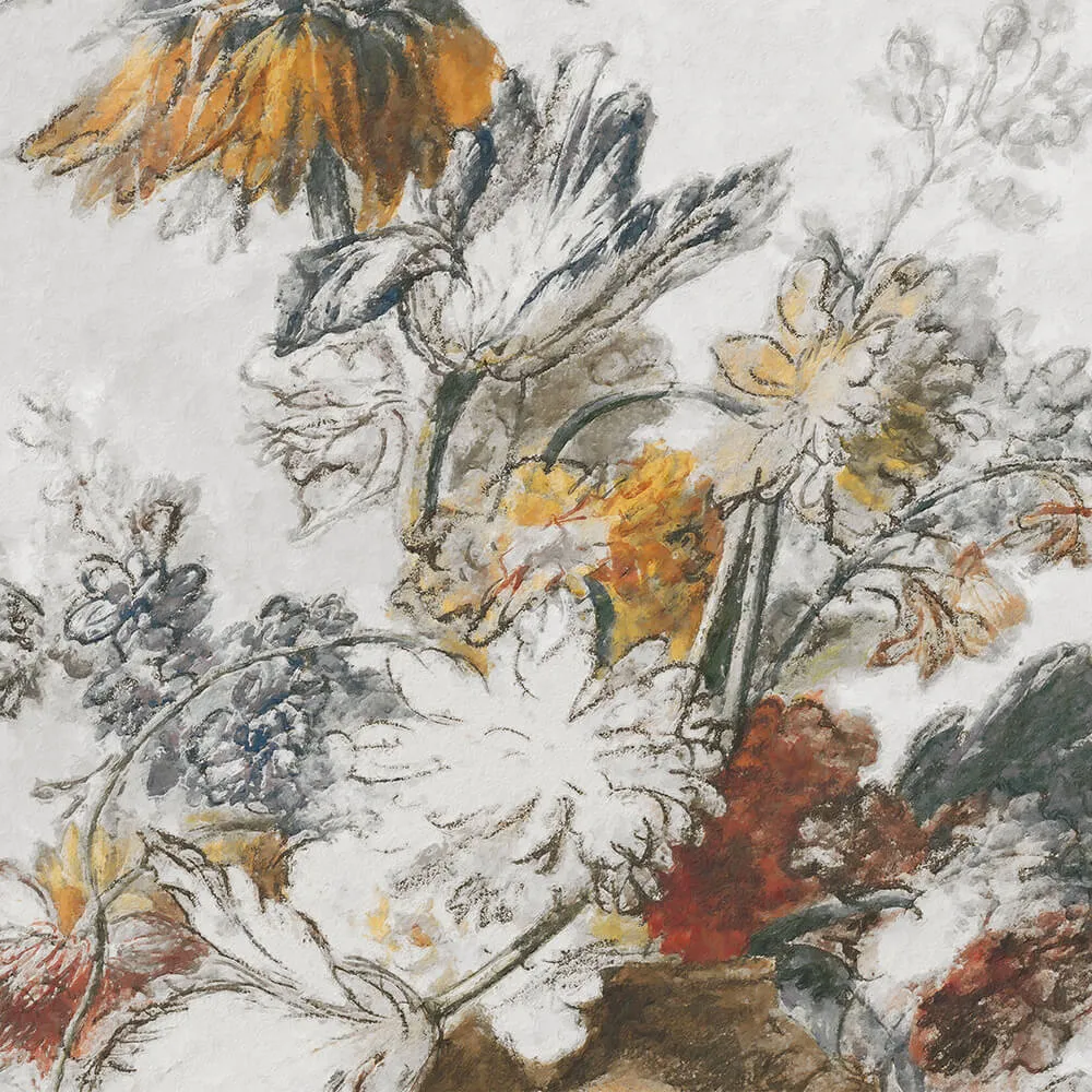 Wall Art – Wallpaper Grey Classic Flower 3D Model Wall Art – Wallpaper Grey Classic Flower 3D Model