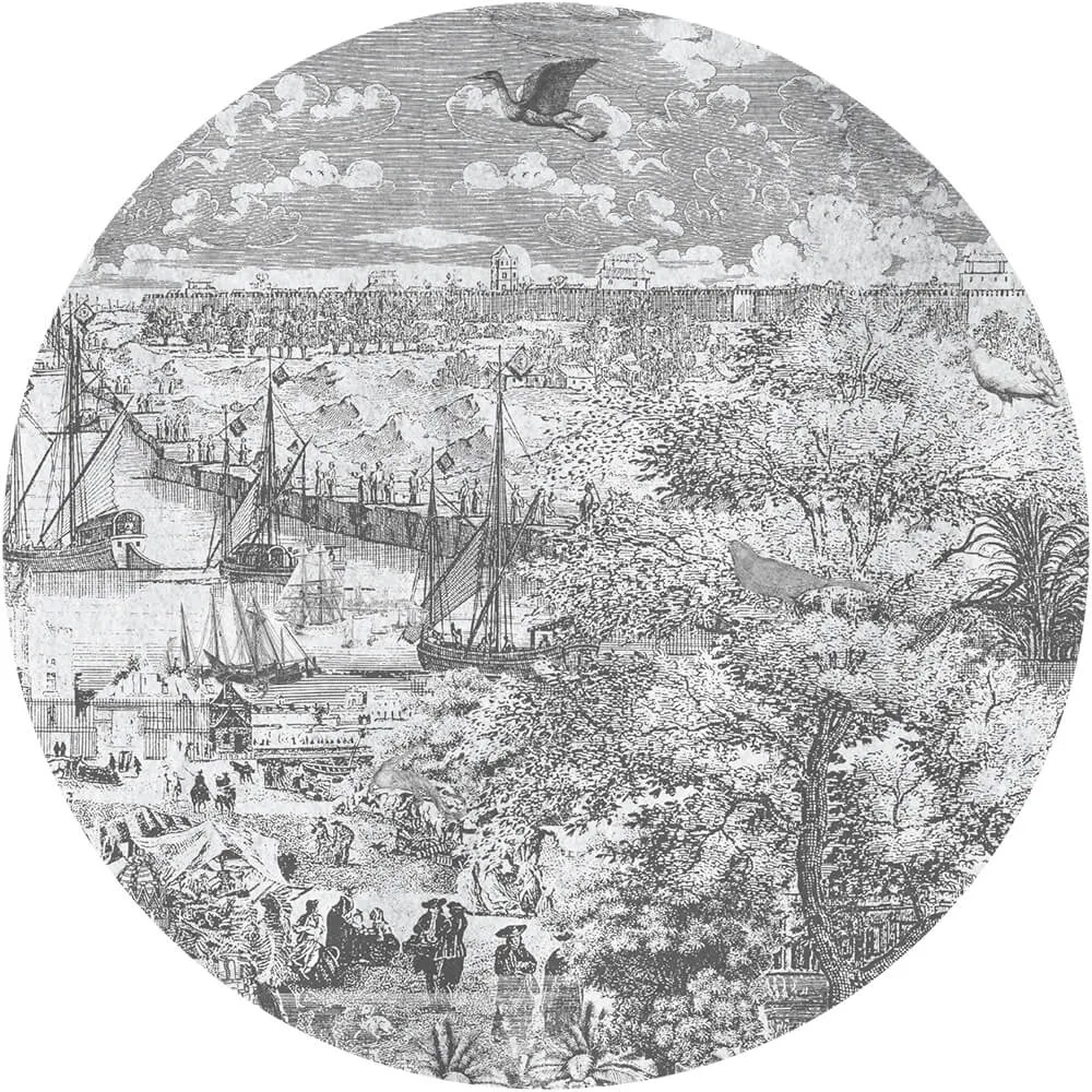 Wall Art – Wallpaper Gulliver Grey 2 round 3D Model Wall Art – Wallpaper Gulliver Grey 2 round 3D Model