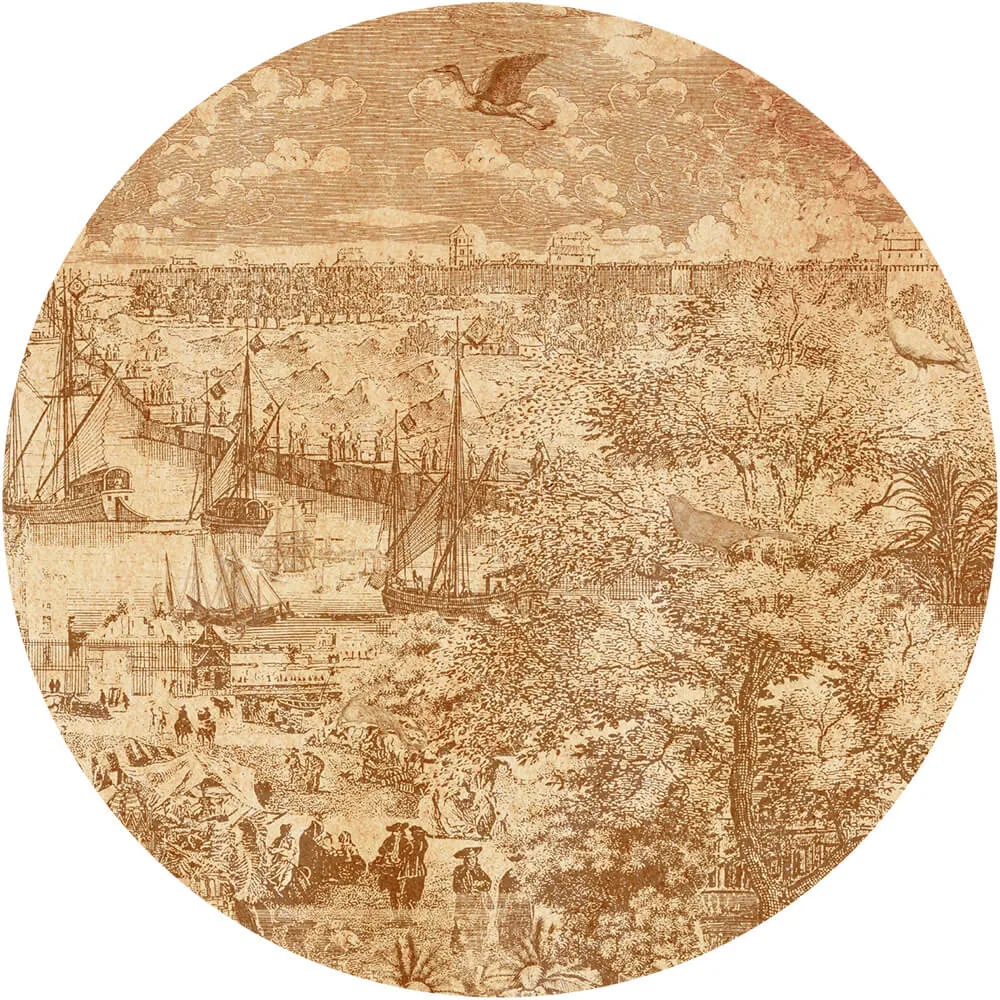 Wall Art – Wallpaper Gulliver Rust 2 round 3D Model Wall Art – Wallpaper Gulliver Rust 2 round 3D Model