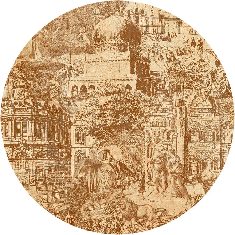 Wall Art – Wallpaper Gulliver Rust round 3D Model Wall Art – Wallpaper Gulliver Rust round 3D Model