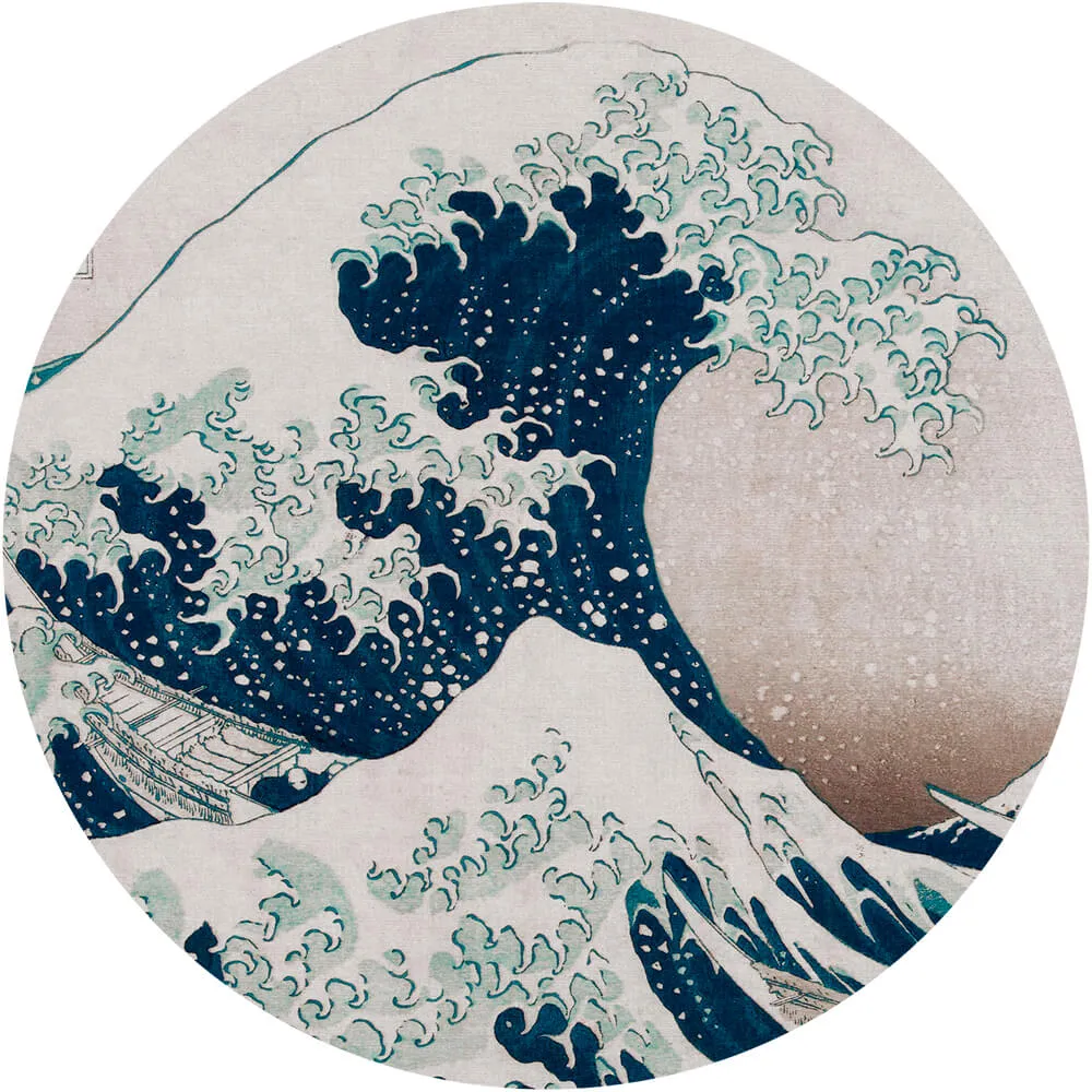 Wall Art – Wallpaper Hokusai round 3D Model Wall Art – Wallpaper Hokusai round 3D Model