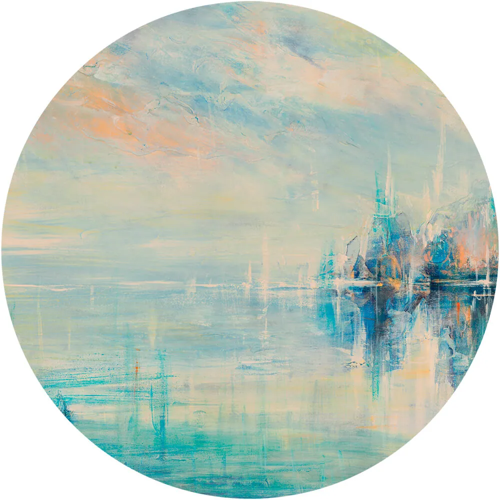 Wall Art – Wallpaper Ice Land round 3D Model Wall Art – Wallpaper Ice Land round 3D Model