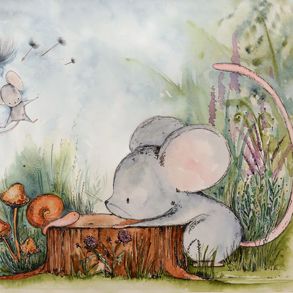 Wall Art – Wallpaper Mice Adventure 3D Model