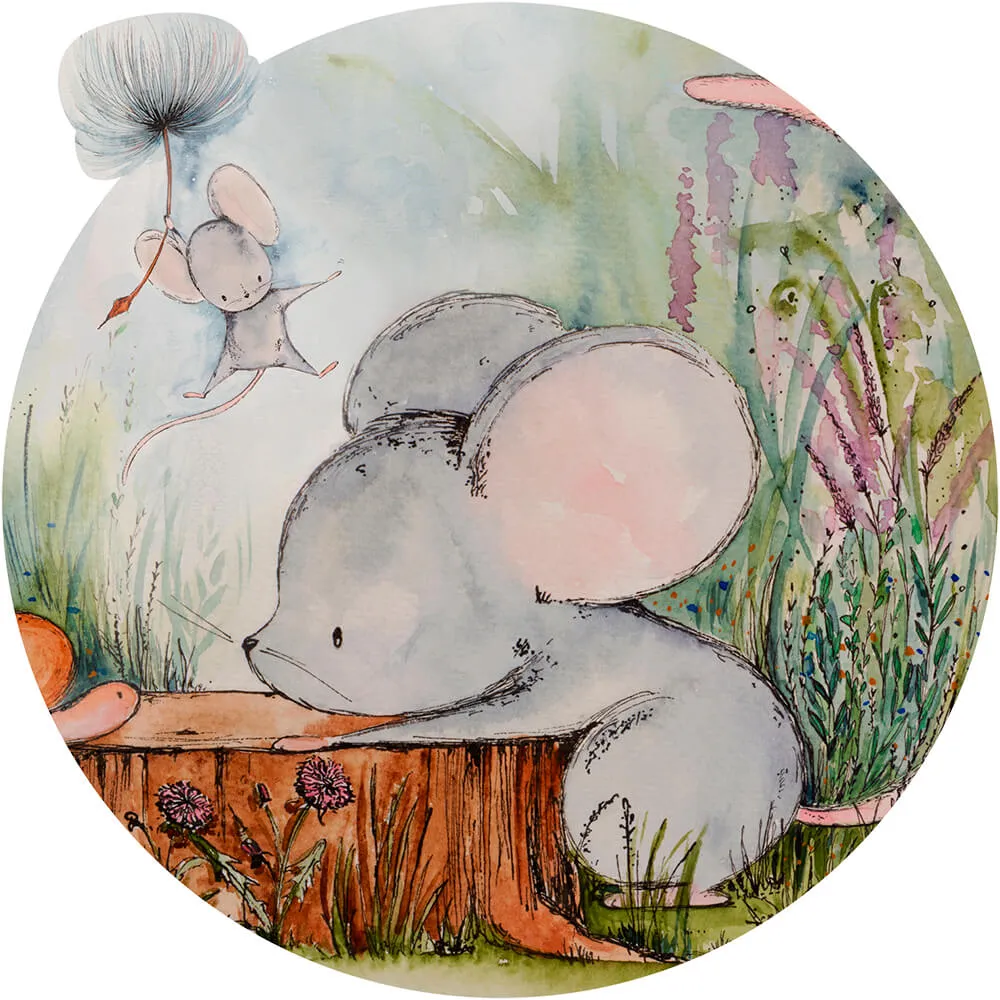 Wall Art – Wallpaper Mice Adventure round 3D Model Wall Art – Wallpaper Mice Adventure round 3D Model