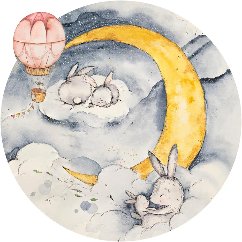 Wall Art – Wallpaper Moonie Blue round 3D Model Wall Art – Wallpaper Moonie Blue round 3D Model