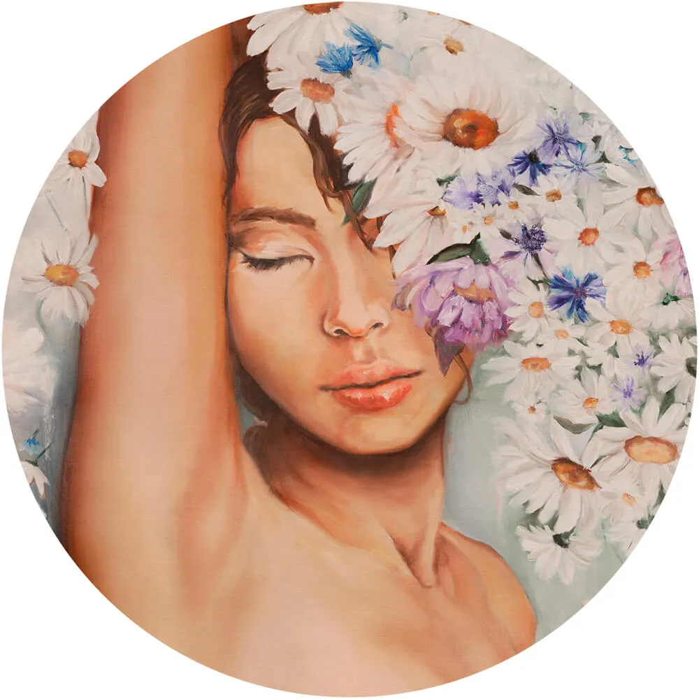 Wall Art – Wallpaper Nymph 2 round 3D Model