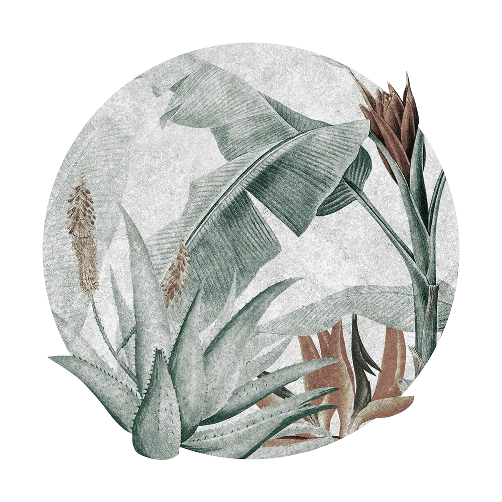 Wall Art – Wallpaper Rainforest round 3D Model