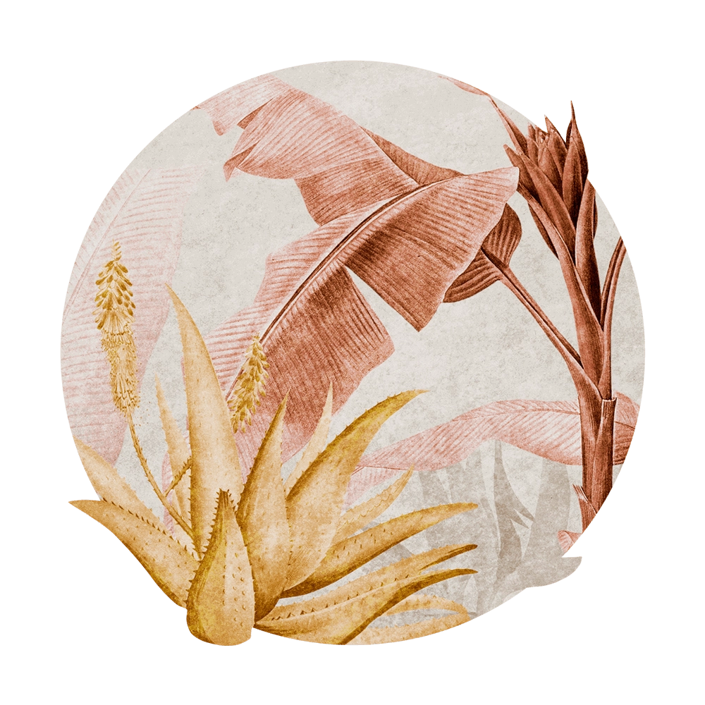 Wall Art – Wallpaper Rainforest Rust round 3D Model